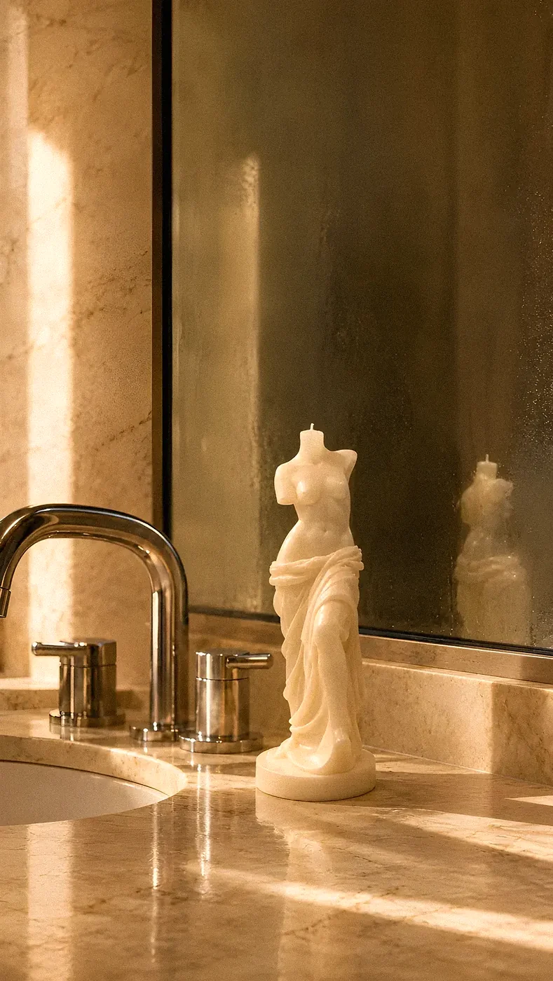 Canney sculptural candle