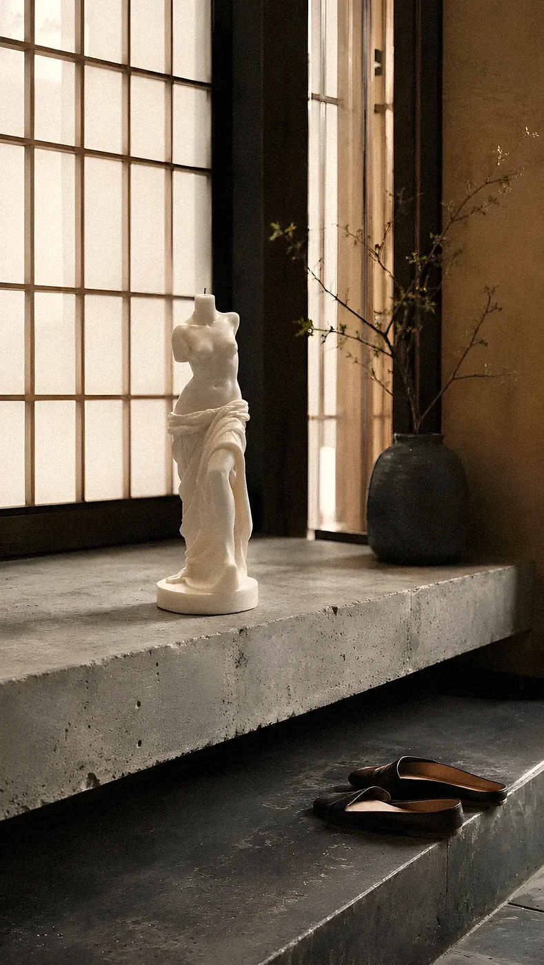 Canney sculptural candle