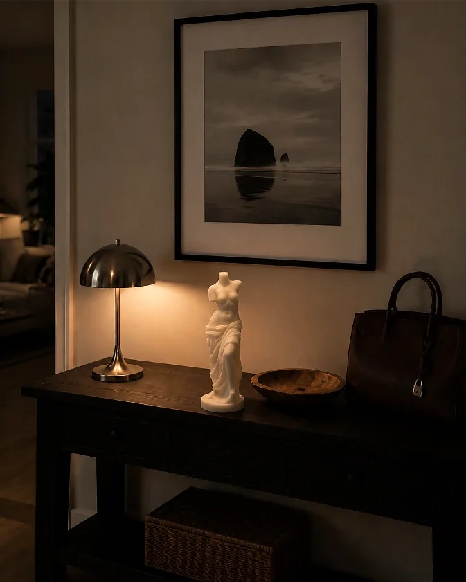 Canney sculptural candle