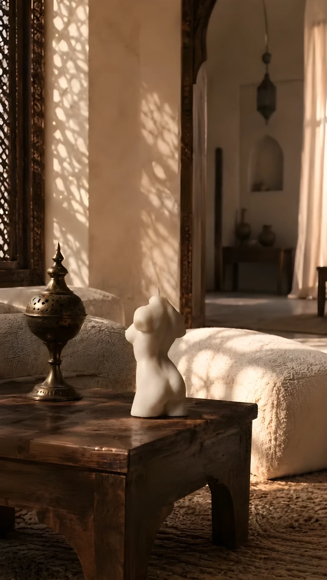 Vish sculptural candle in situ